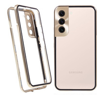 Чехол для Samsung Galaxy S21, Magnetic Dual Glass, золотой