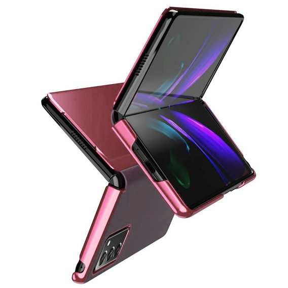 Чехол до Samsung Galaxy Z Fold 2 5G, Clear View, розовый rose gold