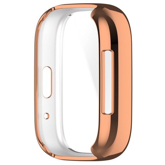 Чехол 2 в 1 с защитой экрана для Xiaomi Redmi Watch 3 Lite / Watch 3 Active,  розовый rose gold 