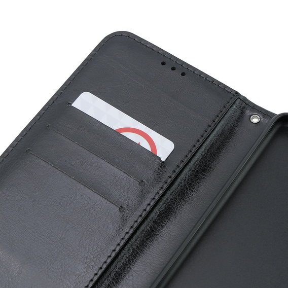 Откидной чехол для Oppo A79 5G, Crazy Horse Wallet, чёрный