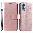 Откидной чехол для Oppo A17, Mandala, розовый rose gold