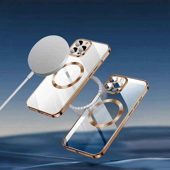 Чохол для iPhone 11 Pro, Electro MagSafe, золотий + Скло на екран