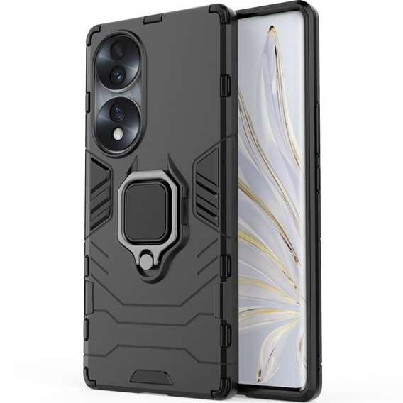 Чехол до Honor 70 5G, Kickstand Ring, чёрный