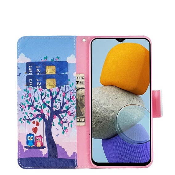 Откидной чехол для Samsung Galaxy M33 5G, Wallet, Two Owls, синий