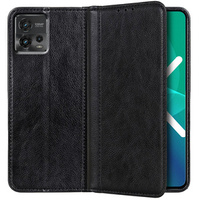 Чoхол до Motorola Moto G72 4G, Wallet Litchi Leather, чорний