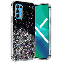 Чехол до OPPO Reno 5 5G, Glittery, чёрный