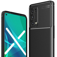 Чехол до Oppo Reno 5 5G, Carbon Gel, чёрный