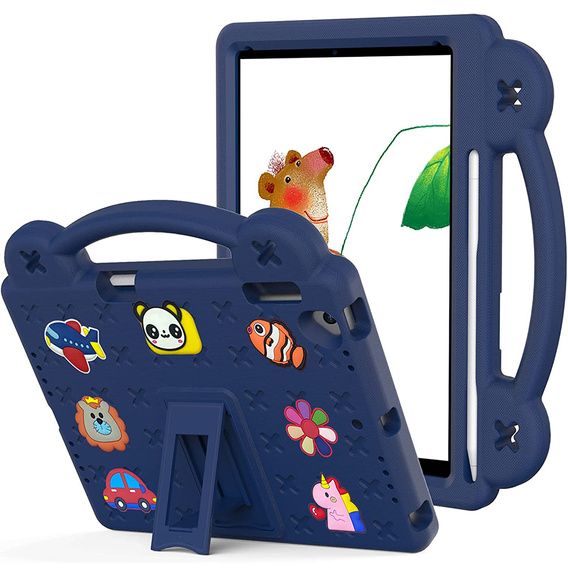 Дитячий чохол для планшета iPad 9.7" 2018/2017 (6/5 gen.) / Pro 9.7" 2016, Cute Patterns, з підставкою, темно-синій