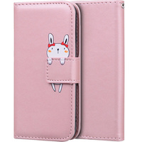 Откидной чехол для Xiaomi Redmi Note 8 Pro, Wallet Bunny, розовый