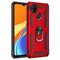 Бронированный Чехол до Xiaomi Redmi 9C, Nox Case Ring, красный