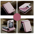 CASE фліп-чохол для Samsung Galaxy Z Flip5 5G, Litchi Wallet, рожевий