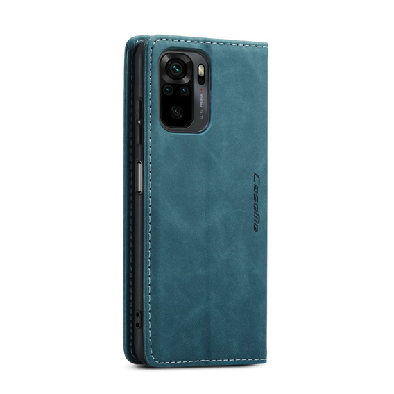 Чехол CASEME для Xiaomi Redmi Note 10 / 10S, Leather Wallet Case, зелёный