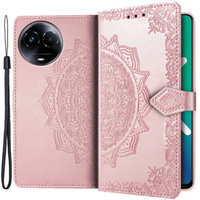 Чохол-книжка для  Realme 11 5G, Mandala, рожевий rose gold