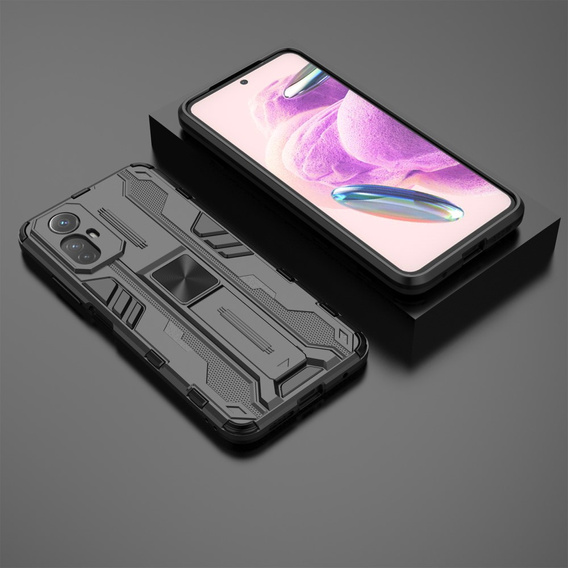 Чoхол до Xiaomi Redmi Note 12S 4G, Military kickstand, чорний