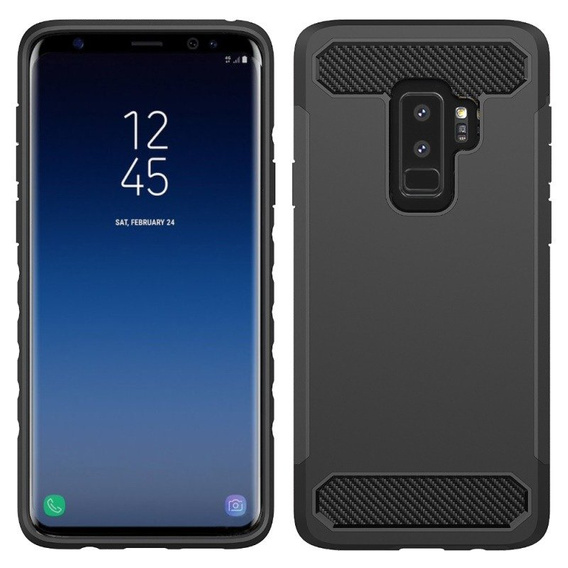 Чехол для Samsung Galaxy S9+ Plus Hybrid Armor Carbon Cover черный