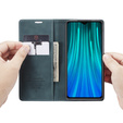 Чехол CASEME для Xiaomi Redmi Note 8 Pro, Leather Wallet Case, бирюзовый