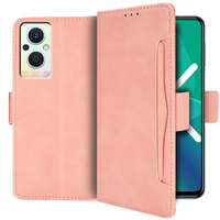 Откидной чехол для Oppo Reno7 Lite 5G, Card Slot, розовый