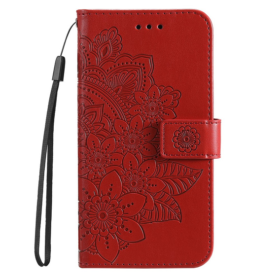 Откидной чехол для Xiaomi Redmi Note 12 4G, Mandala Flower, красный