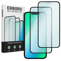 2x Загартоване скло для iPhone 12 Mini, ERBORD 3D для всього екрану