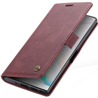 Чехол CASEME для Samsung Galaxy Note 10 Plus/5G, Leather Wallet Case, красный