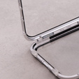 Чохол для iPhone 13, Magnetic Dual Glass, сріблястий