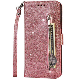 Откидной чехол для Xiaomi Redmi Note 8 Pro, Wallet Zippered, розовый rose gold