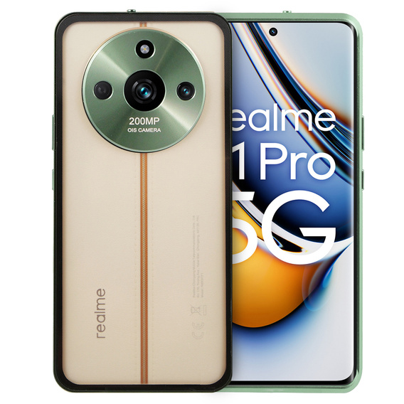 Чохол для Realme 11 Pro 5G / Pro+ 5G, Frame Case, зелений