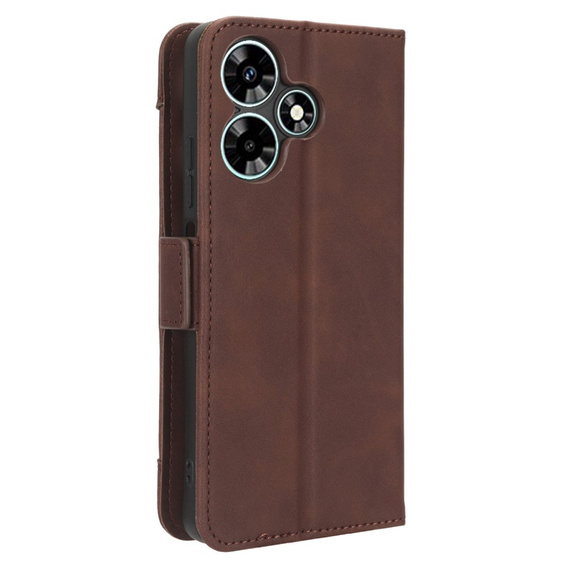 Футляр з клапаном для Infinix Hot 30i, Card Slot, коричневий