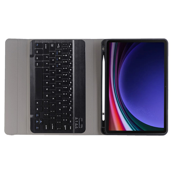 Чехол + клавиатура Samsung Galaxy Tab S9, Leather Pen Slot, чёрный