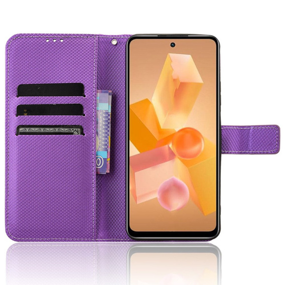 Откидной чехол для Infinix Hot 40i, Wallet Smart Magnet, фиолетовый