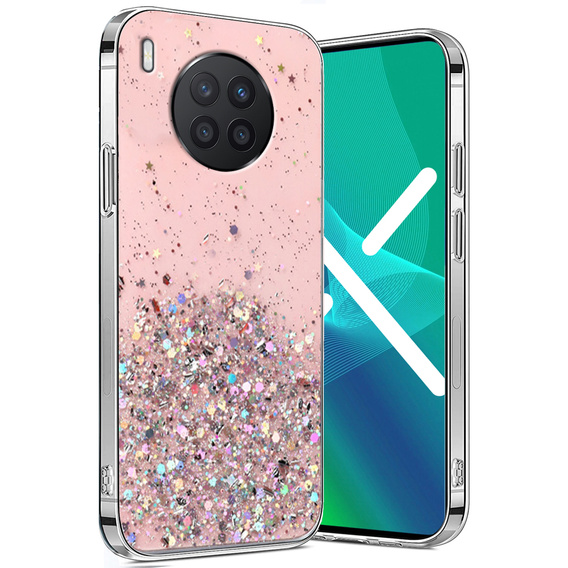 Чехол до Huawei Nova 8i, Glittery, розовый