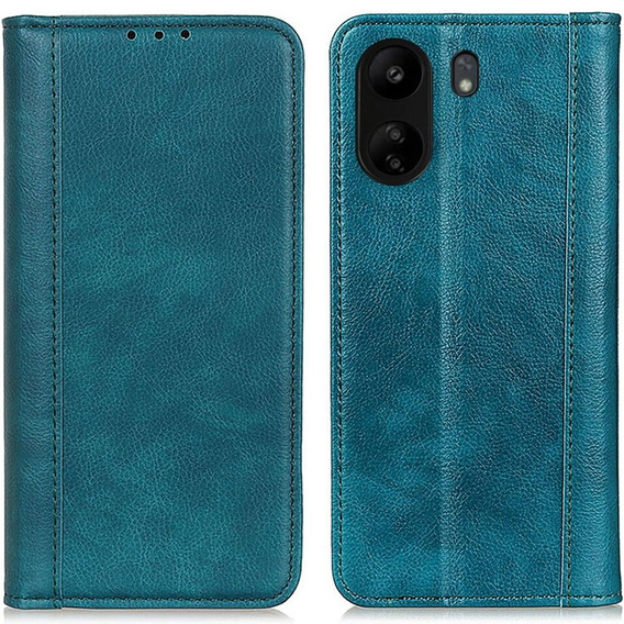 Чехол до Xiaomi Redmi 13C / Poco C65, Wallet Litchi Leather, зелёный