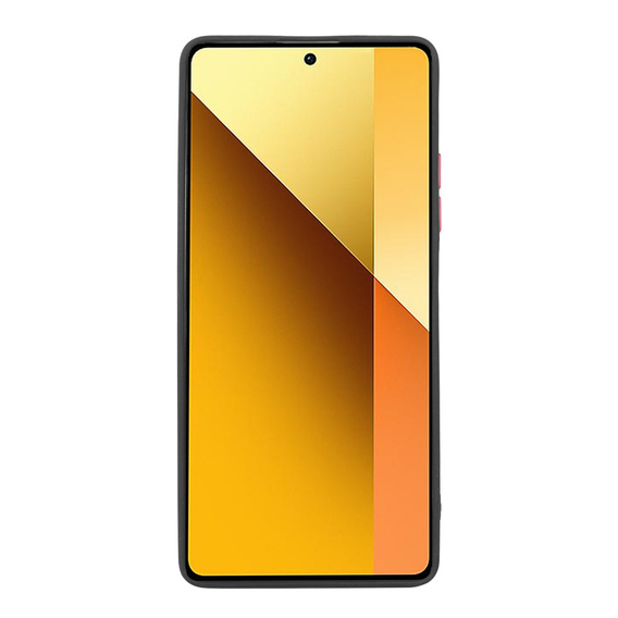 Силіконовий чохол для Xiaomi Redmi Note 13 5G, із захистом камери, прозорий / чорний + Загартоване скло 9H