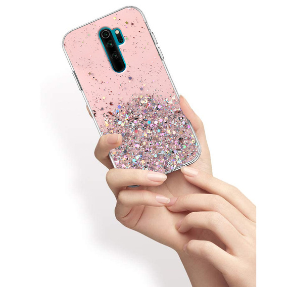 Чoхол до Xiaomi Redmi Note 8 Pro, Glittery, рожевий