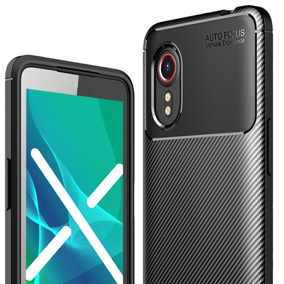 Чехол до Samsung Galaxy Xcover 5, Carbon Gel, чёрный