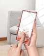 Чoхол до Samsung Galaxy S22 Ultra, Suritch Full Body Marble, рожевий