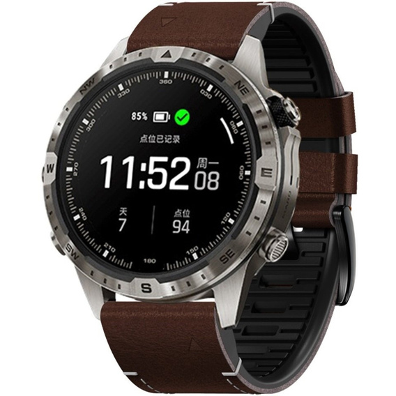 Кожаный ремешок Quickfit для Garmin Fenix 5/6/6 PRO/7 Forerunner 965/955/945