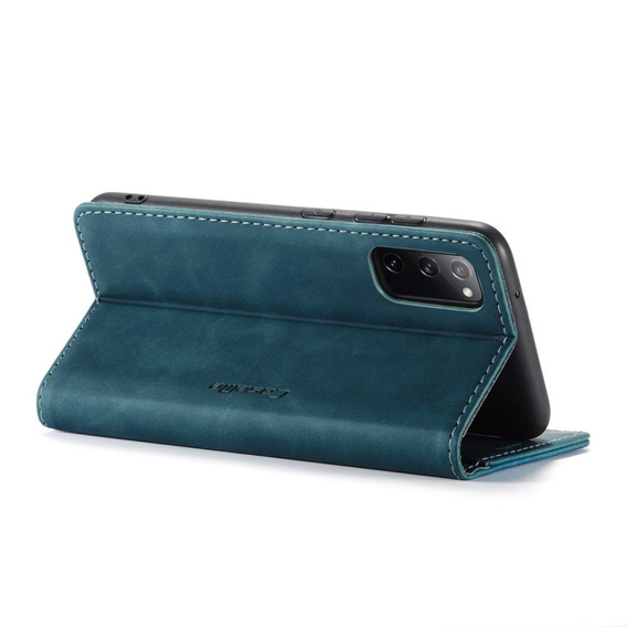 Чехол CASEME для Samsung Galaxy S20 FE, Leather Wallet Case, зелёный