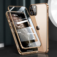 Чехол для iPhone 12 Pro, Magnetic Dual Glass, золотой