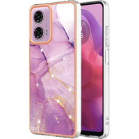 Защитный чехол для Motorola Moto G24 / G24 Power / G04, Marble Slim Case, фиолетовый