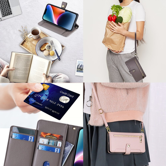 Чохол-книжка для Xiaomi Redmi Note 13 Pro+, Wallet Zipper Pocket, сірий