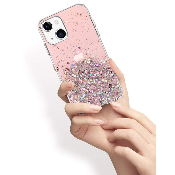 Чехол до iPhone 13, Glittery, розовый