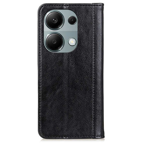 Чoхол до Xiaomi Redmi Note 13 Pro 4G, Wallet Litchi Leather, чорний