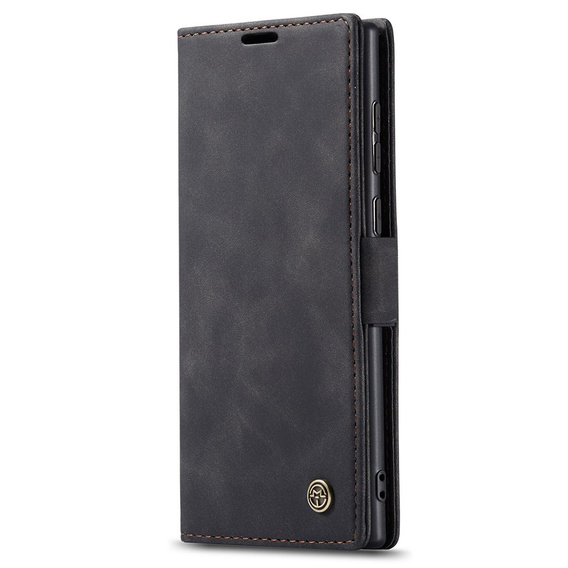 Чехол CASEME для Samsung Galaxy S22 Ultra, Leather Wallet Case, чёрный