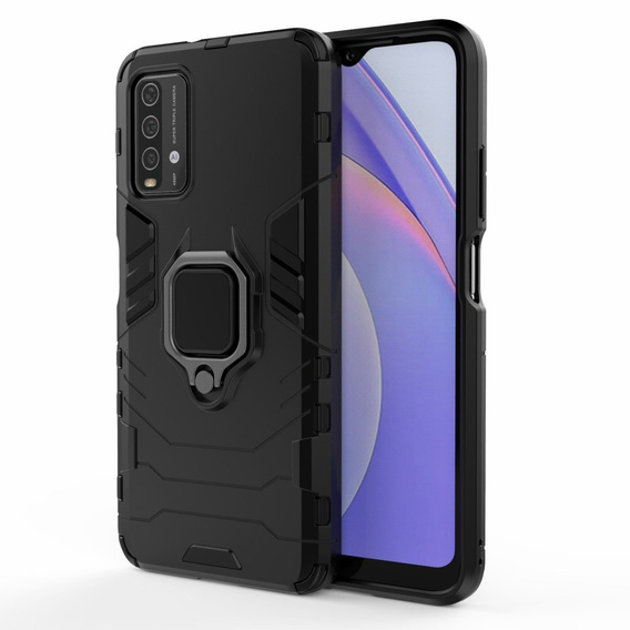 Чехол до Xiaomi Redmi 9T / Poco M3, Kickstand Ring, чёрный