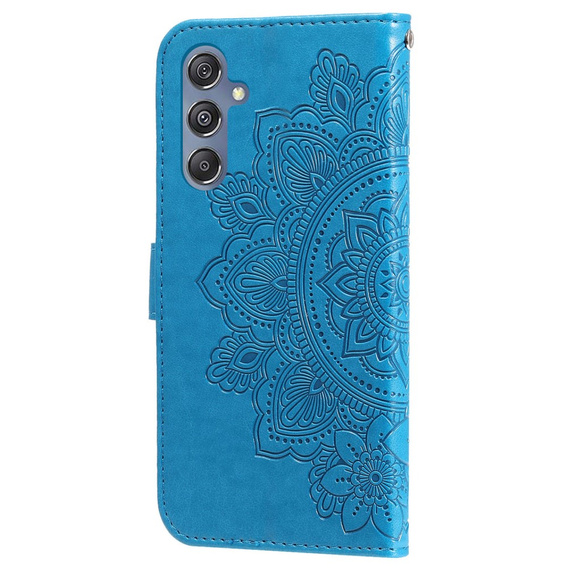 Откидной чехол для Samsung Galaxy M34 5G, Mandala Flower, синий