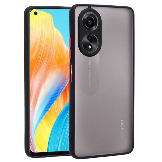 Тонкий чохол до Oppo A78 5G, Slim, прозорий / чорний