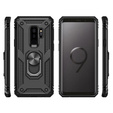 Бронированный Чехол до Samsung Galaxy S9+ Plus, Nox Case Ring, чёрный