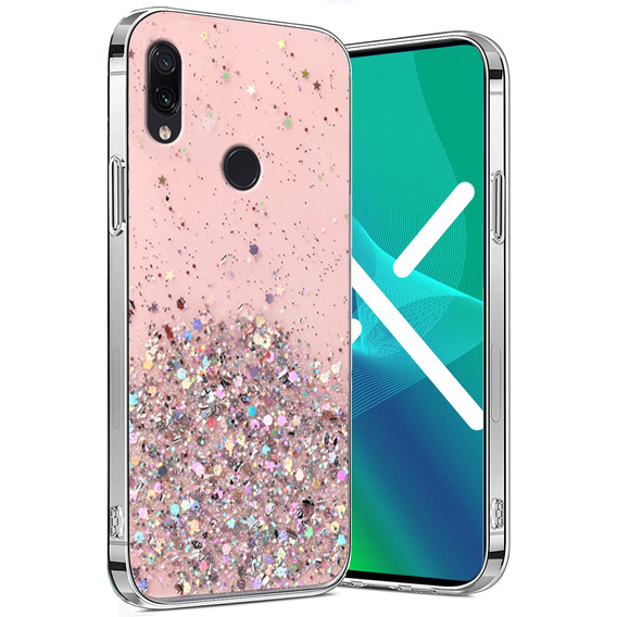 Чехол до Xiaomi Redmi Note 7, Glittery, розовый