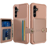 Чохол для Samsung Galaxy S23 FE, Card Holder Kickstand, рожевий